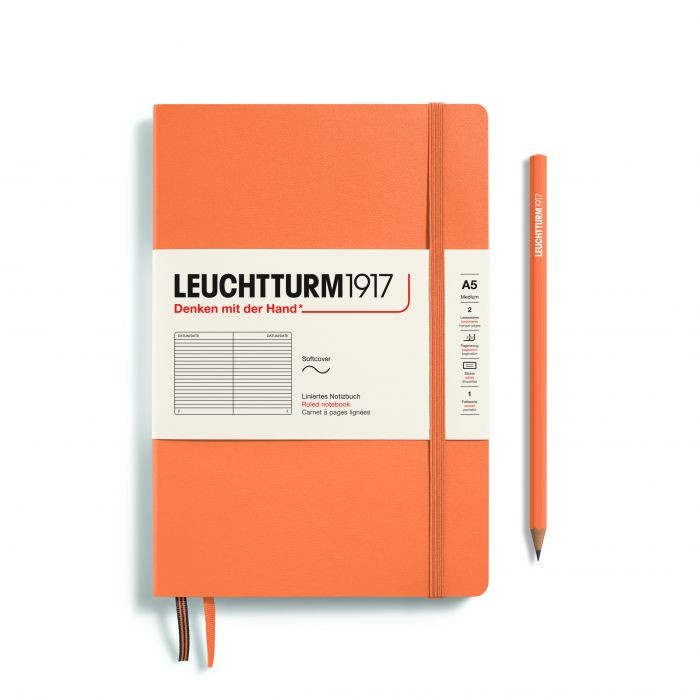 L NOTEBOOK SC A5 MED RULED APRICOT 123p