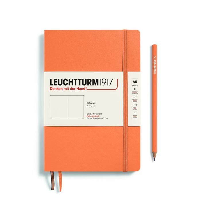 L NOTEBOOK SC A5 MED PLAIN APRICOT 123p