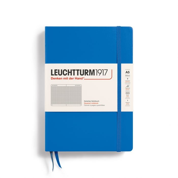 L NOTEBOOK HC A5 MED SQUARED SKY 251p