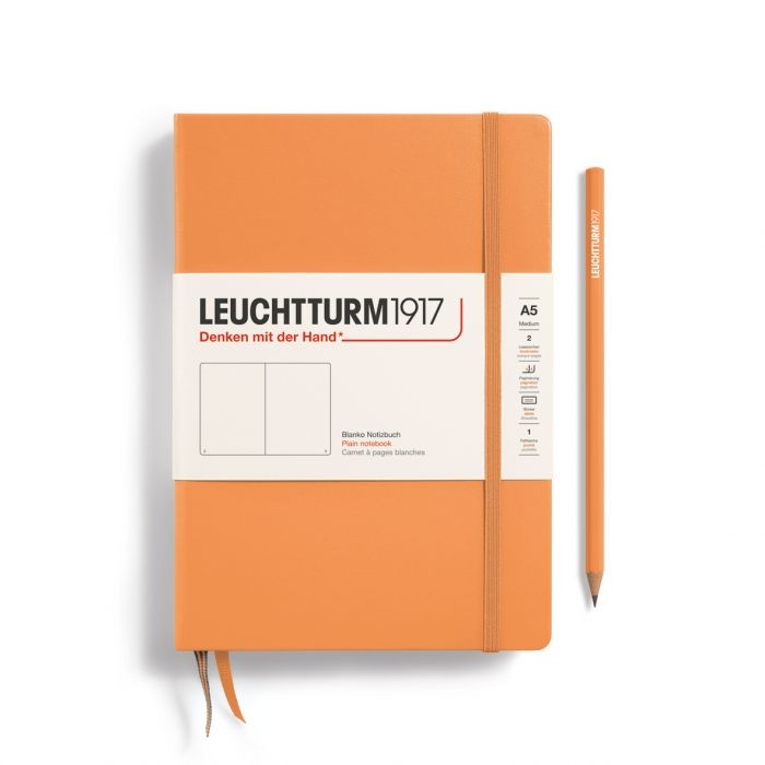 L NOTEBOOK HC A5 MED PLAIN APRICOT 251p