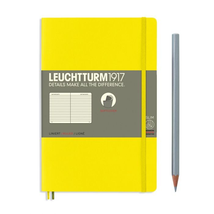 L NOTEBOOK SC B6+ PAPERBACK RULED LEMON 123p
