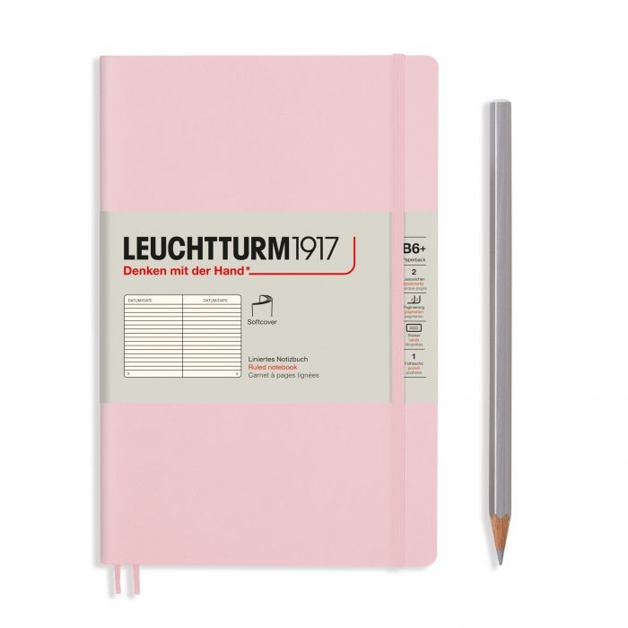 L NOTEBOOK SC B6+ PAPERBACK RULED POWDER 123p