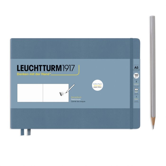 L EDITION SKETCHBOOKS A5 MED LANDSCAPE PLAIN STONE BLUE 112p