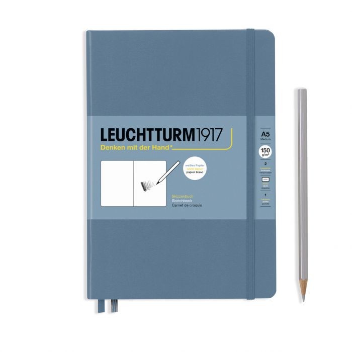 L EDITION SKETCHBOOKS A5 MED PLAIN STONE BLUE 112p