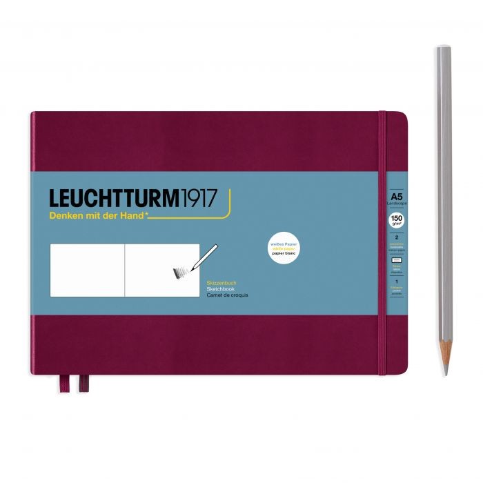 L EDITION SKETCHBOOKS A5 MED LANDSCAPE PLAIN PORT RED 112p