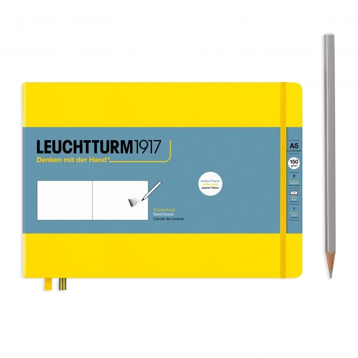 L EDITION SKETCHBOOKS A5 MED LANDSCAPE PLAIN LEMON 112p