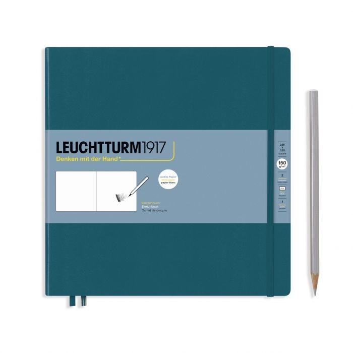 L EDITION SKETCHBOOKS SQUARE PLAIN PACIFIC GREEN 112p