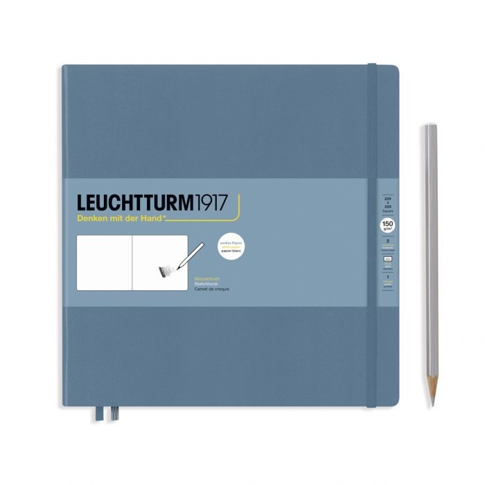 L EDITION SKETCHBOOKS SQUARE PLAIN STONE BLUE 112p
