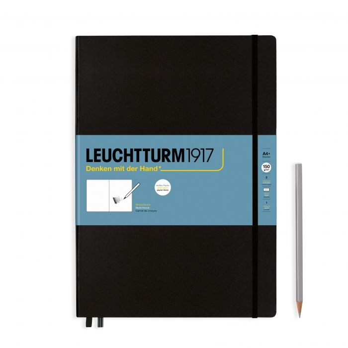 L EDITION SKETCHBOOKS A4+MASTER MED PLAIN BLACK 112p
