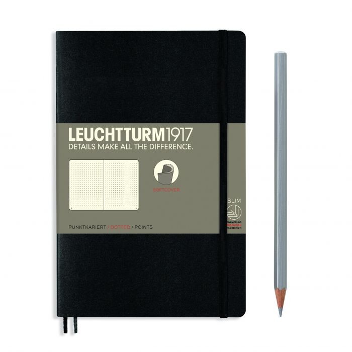 L NOTEBOOK SC B6+ PAPERBACK DOTTED BLACK 123p