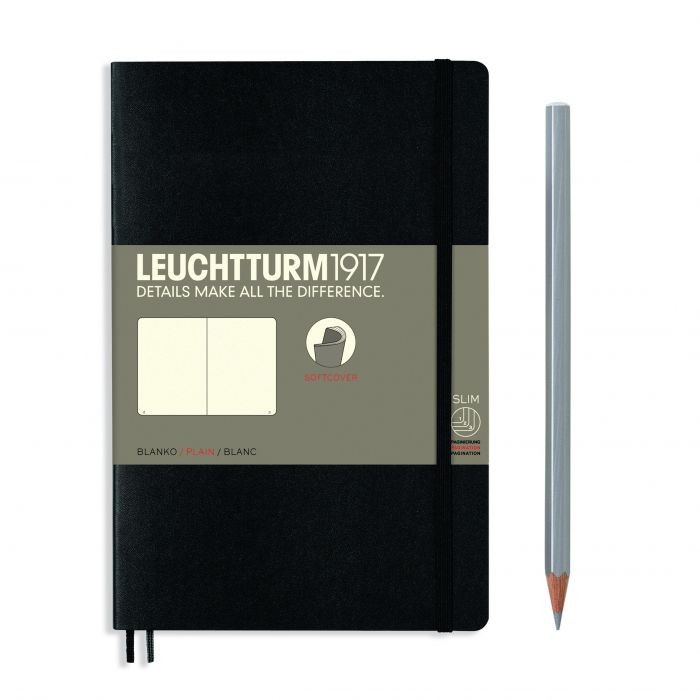 L NOTEBOOK SC B6+ PAPERBACK PLAIN BLACK 123p