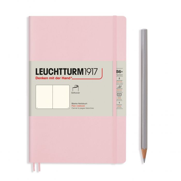 L NOTEBOOK SC B6+ PAPERBACK PLAIN POWDER 123p