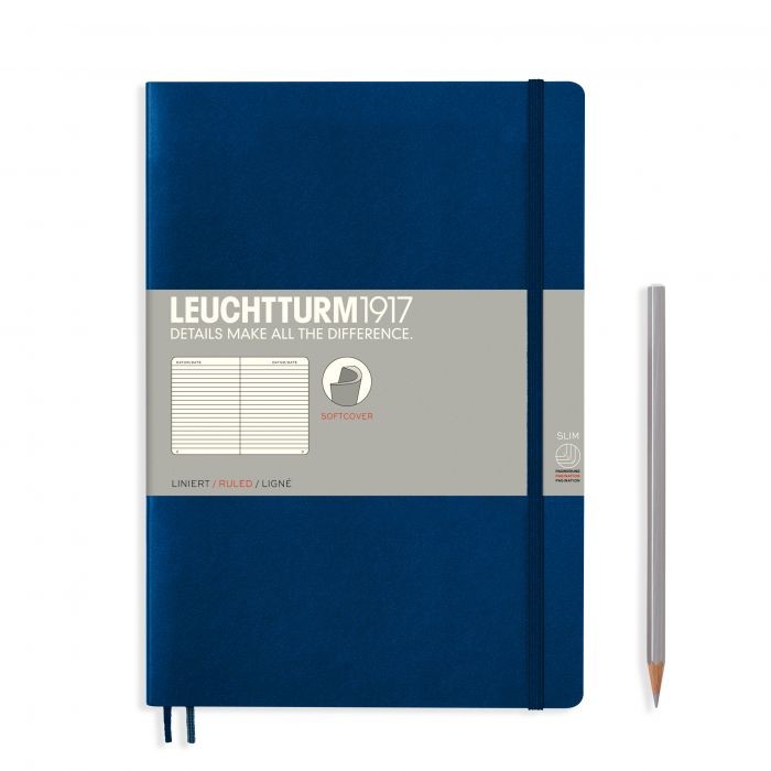 L NOTEBOOK SC B5 COMPO RULED NAVY 123p