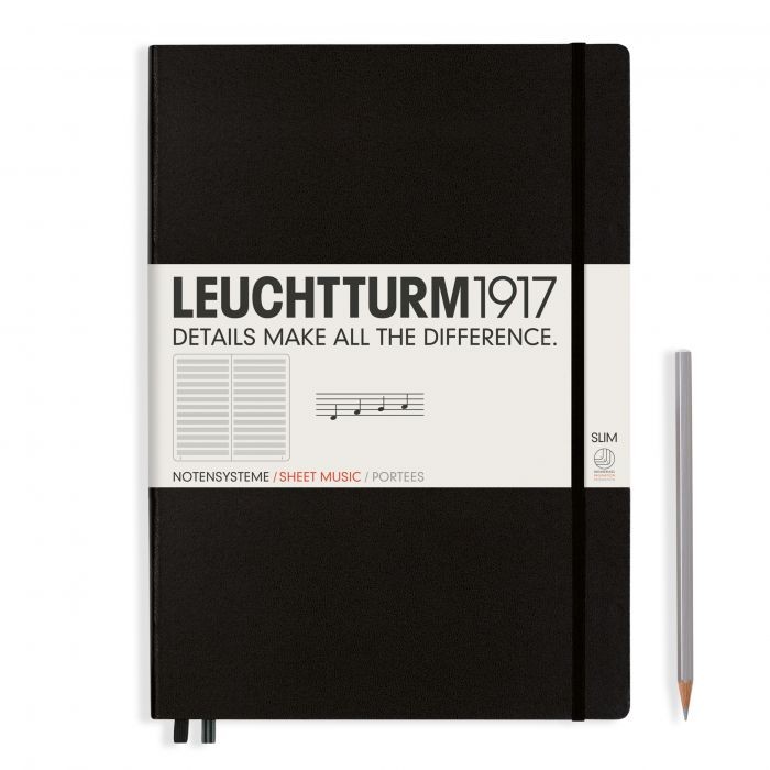L THEMEBOOK NotebookWithStaves A4+SL BLACK 123p