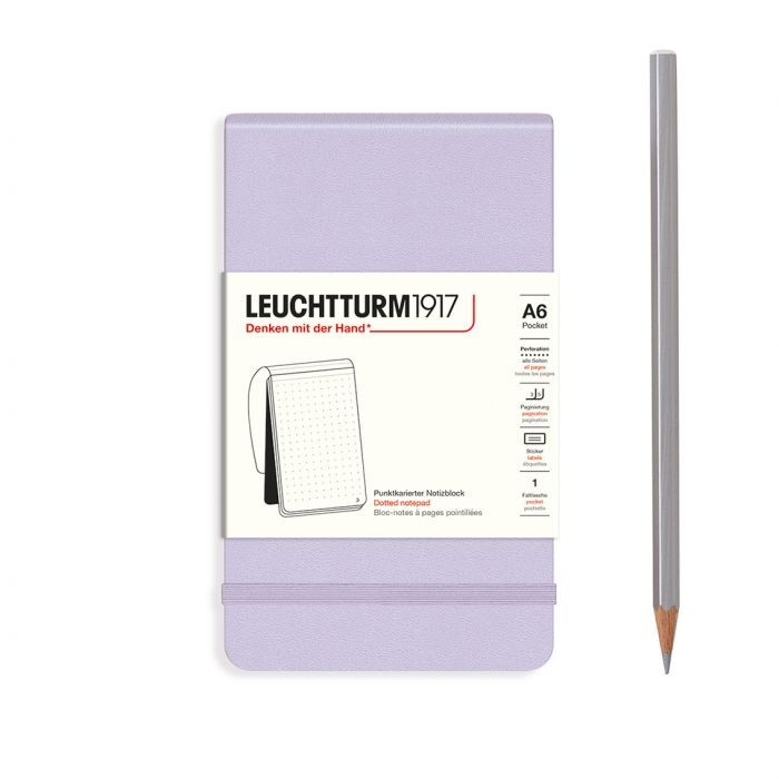 L NOTEPAD HC A6 POCKET DOTTED LILAC 184p