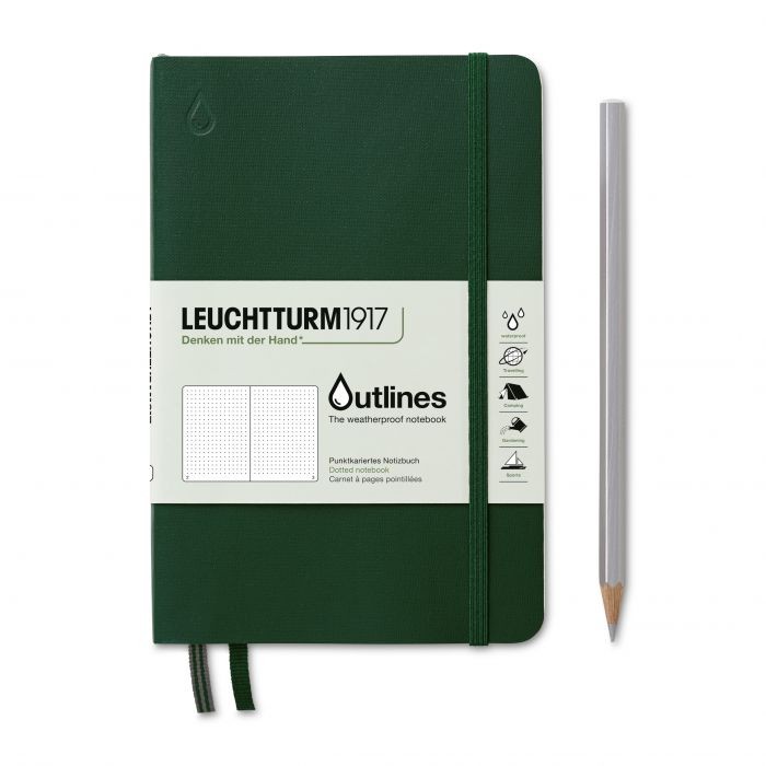 L EDITION OUTLINES SC B6+PAPERBACK DOTTED WALDEN GREEN 89p