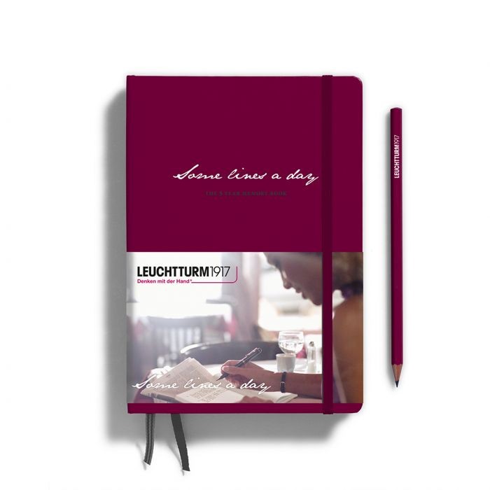 L THEMEBOOK SomeLinesADay A5 MED PORT RED 365p