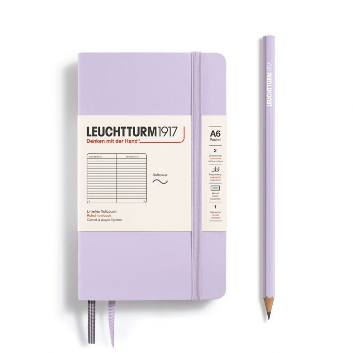 L NOTEBOOK SC A6 POCKET RULED LILAC 123p