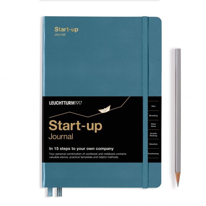 L THEMEBOOK START-UP JOURNAL A5 MED STONE BLUE 294p