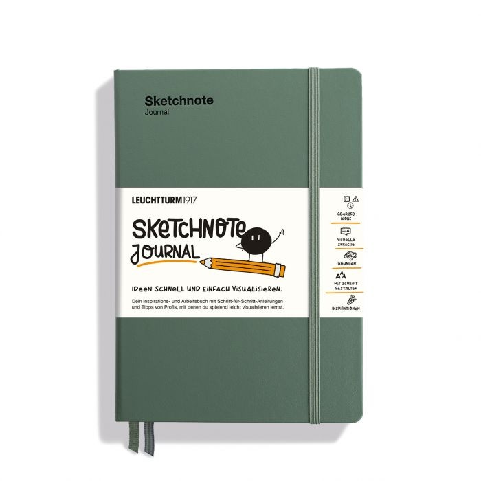 L THEMEBOOK SKETCHNoteJOURNAL A5 MED OLIVE 186p