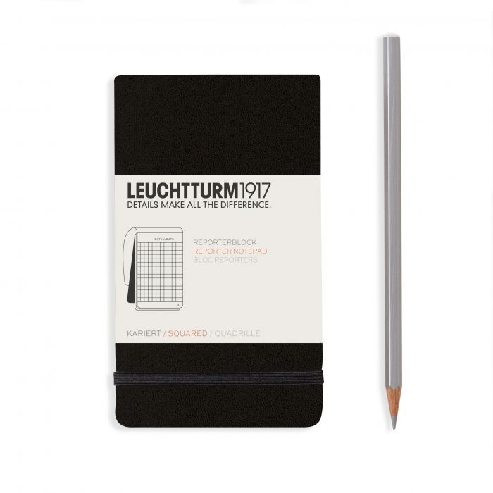 L NOTEPAD HC A6 POCKET SQUARED BLACK 184p