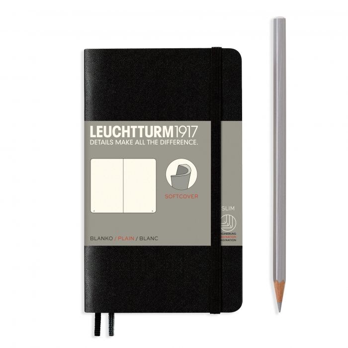 L NOTEBOOK SC A6 POCKET PLAIN BLACK 123p
