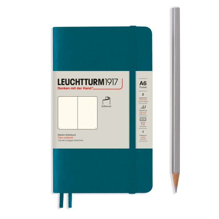 L NOTEBOOK SC A6 POCKET PLAIN PACIFIC GREEN 123p
