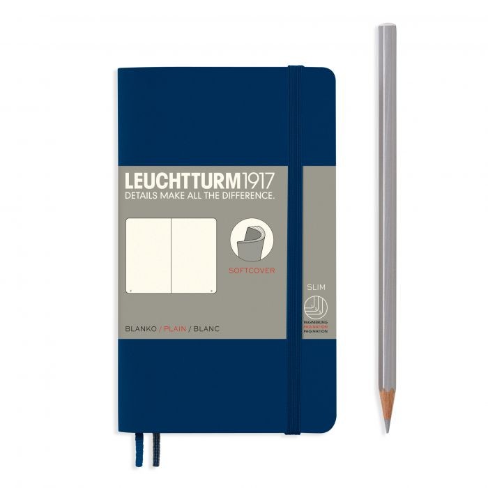 L NOTEBOOK SC A6 POCKET PLAIN NAVY 123p