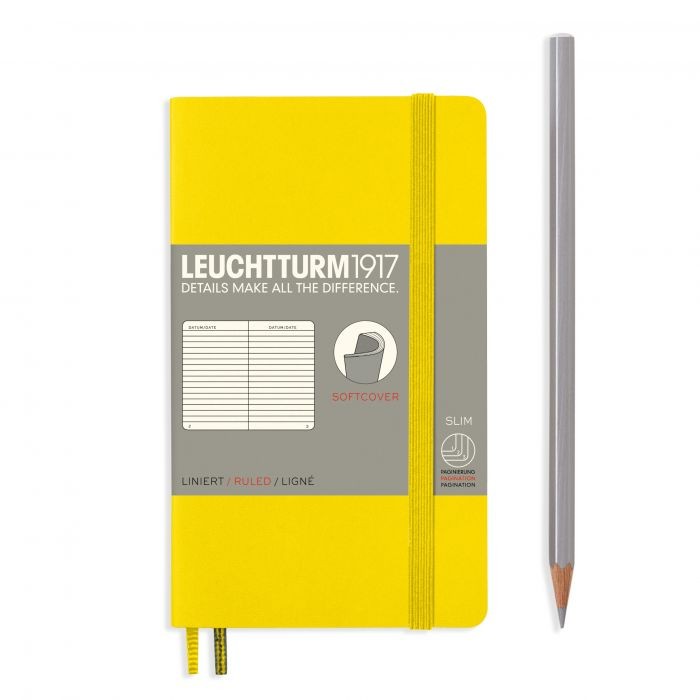 L NOTEBOOK SC A6 POCKET RULED LEMON 123p