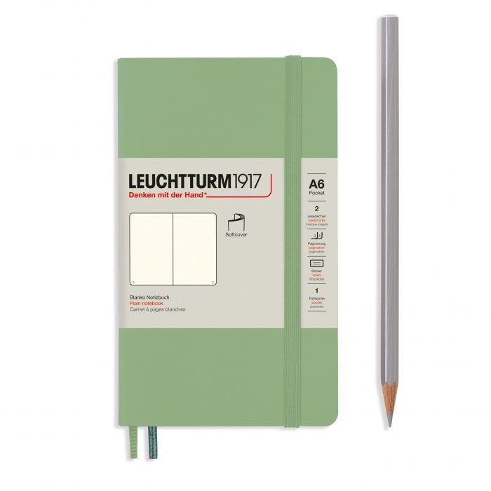 L NOTEBOOK SC A6 POCKET PLAIN SAGE 123p