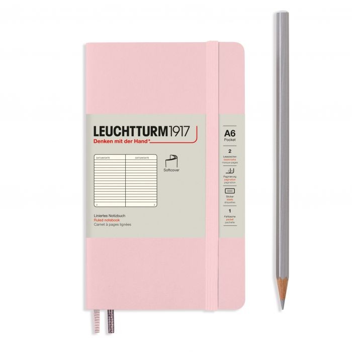 L NOTEBOOK SC A6 POCKET RULED POWDER 123p