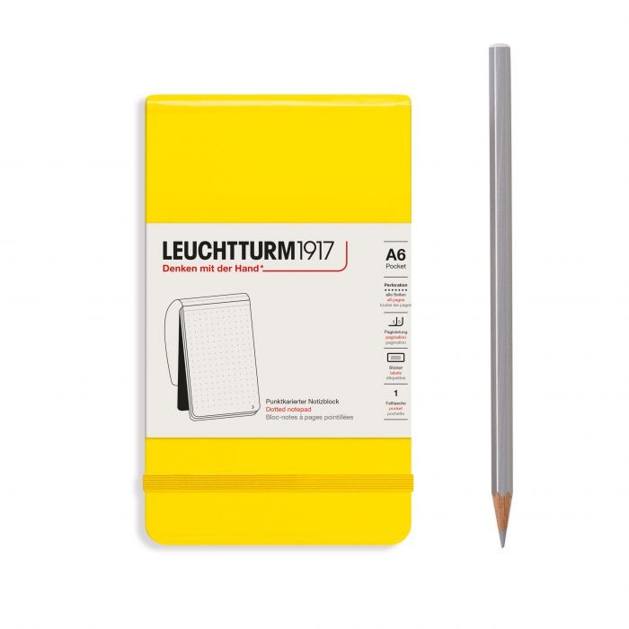 L NOTEPAD HC A6 POCKET DOTTED LEMON 184p