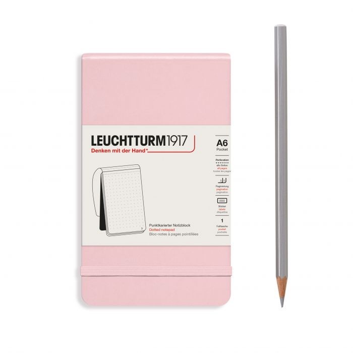 L NOTEPAD HC A6 POCKET DOTTED POWDER 184p