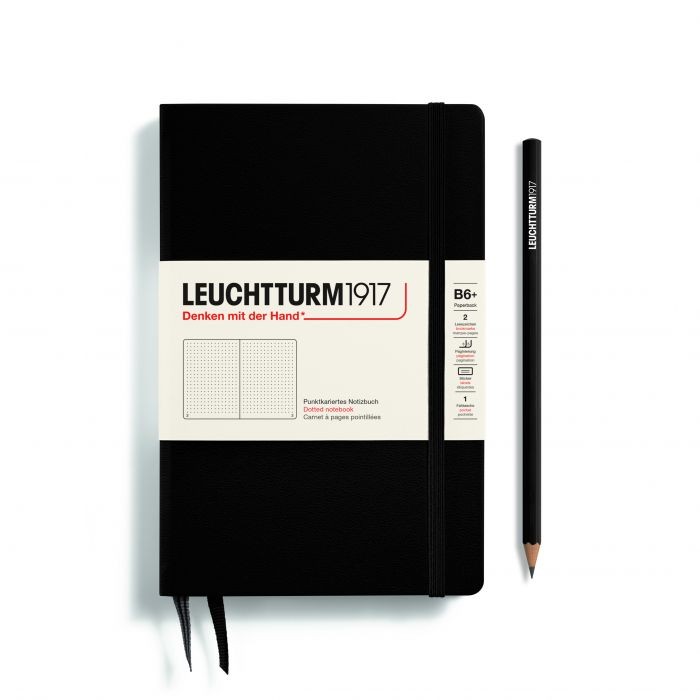 L NOTEBOOK HC B6+ PAPERBACK DOTTED BLACK 219p