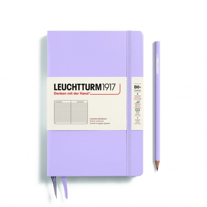 L NOTEBOOK HC B6+ PAPERBACK RULED LILAC 219p