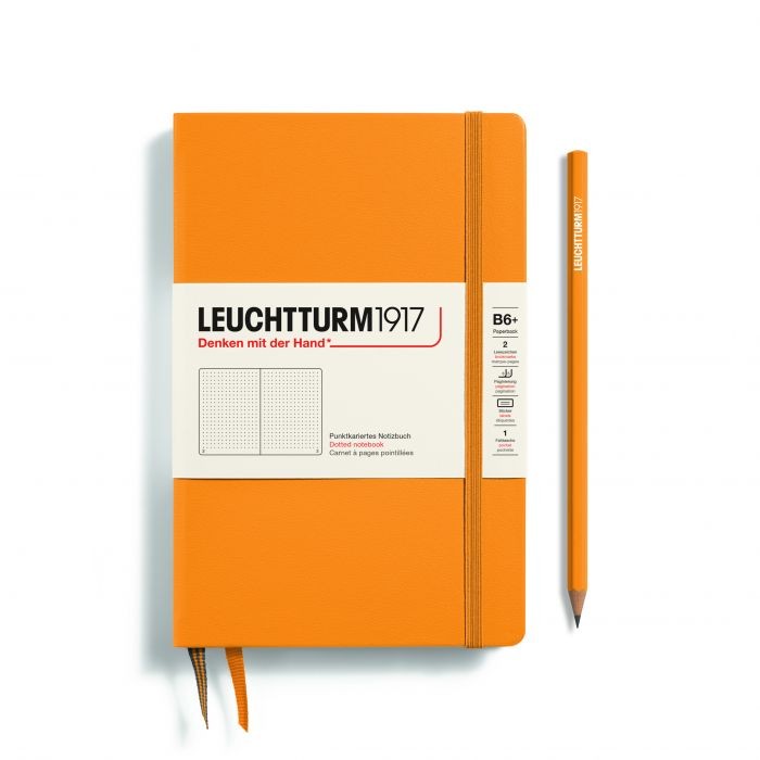 L NOTEBOOK HC B6+ PAPERBACK DOTTED RISING SUN 219p
