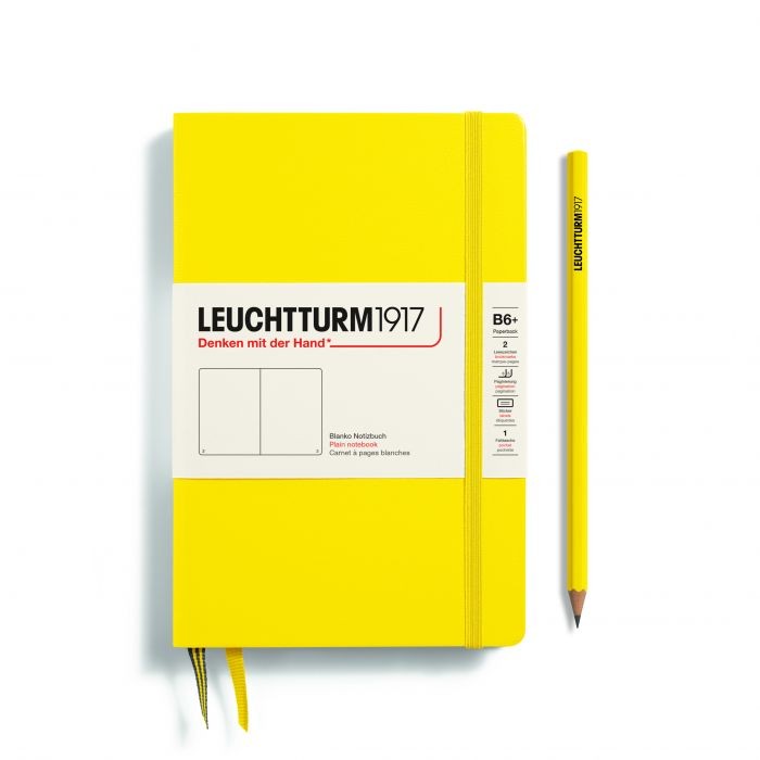 L NOTEBOOK HC B6+ PAPERBACK PLAIN LEMON  219p