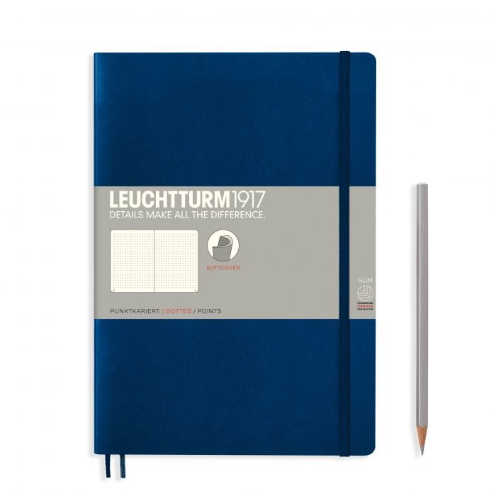 L NOTEBOOK SC B5 COMPO DOTTED NAVY 123p