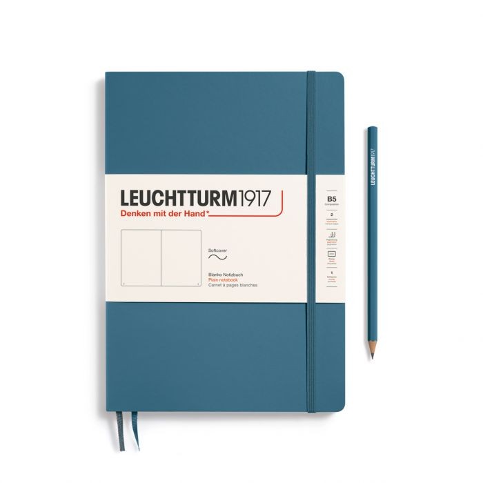 L NOTEBOOK SC B5 COMPO PLAIN STONE BLUE 123p