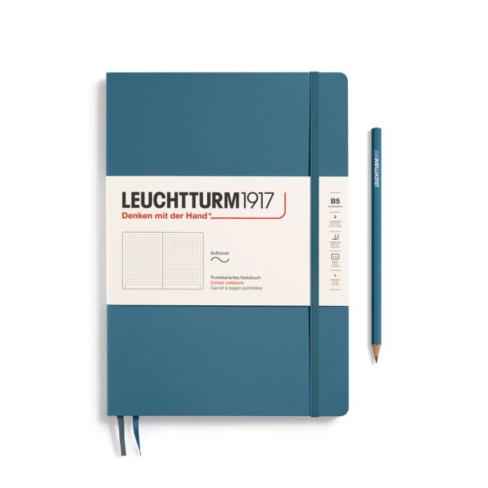L NOTEBOOK SC B5 COMPO DOTTED STONE BLUE 123p