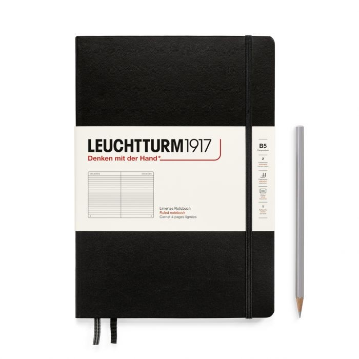 L NOTEBOOK HC B5 COMPO RULED BLACK 219p