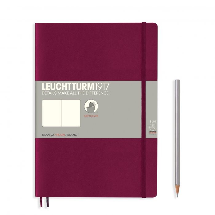 L NOTEBOOK SC B5 COMPO PLAIN PORT RED 123p