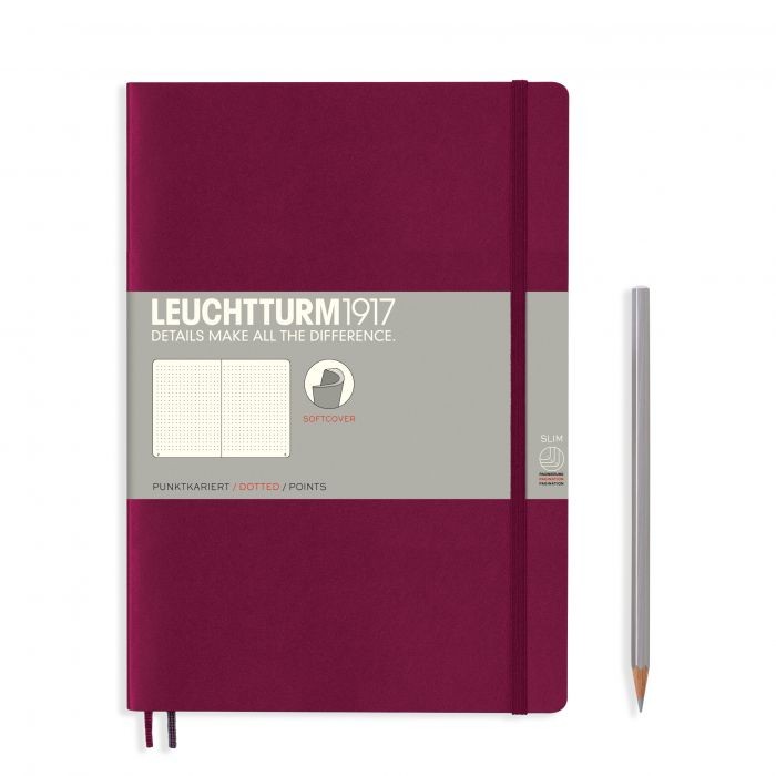 L NOTEBOOK SC B5 COMPO DOTTED PORT RED 123p