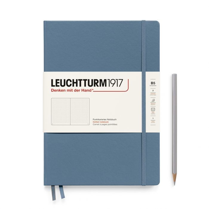 L NOTEBOOK HC B5 COMPO DOTTED STONE BLUE 219p