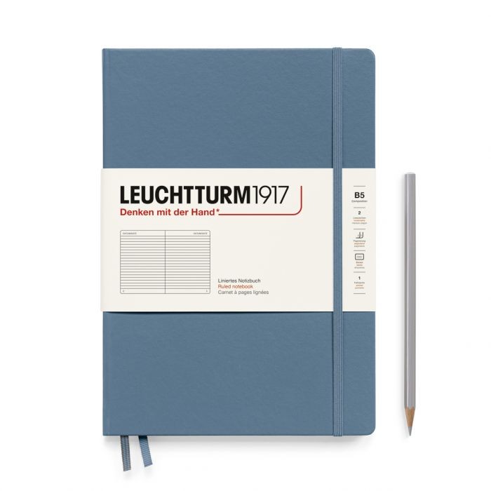 L NOTEBOOK HC B5 COMPO RULED STONE BLUE 219p