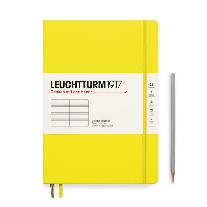 L NOTEBOOK HC B5 COMPO RULED LEMON 219p