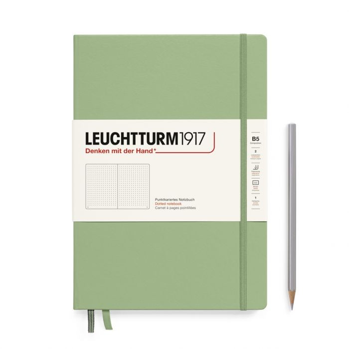 L NOTEBOOK HC B5 COMPO DOTTED SAGE 219p