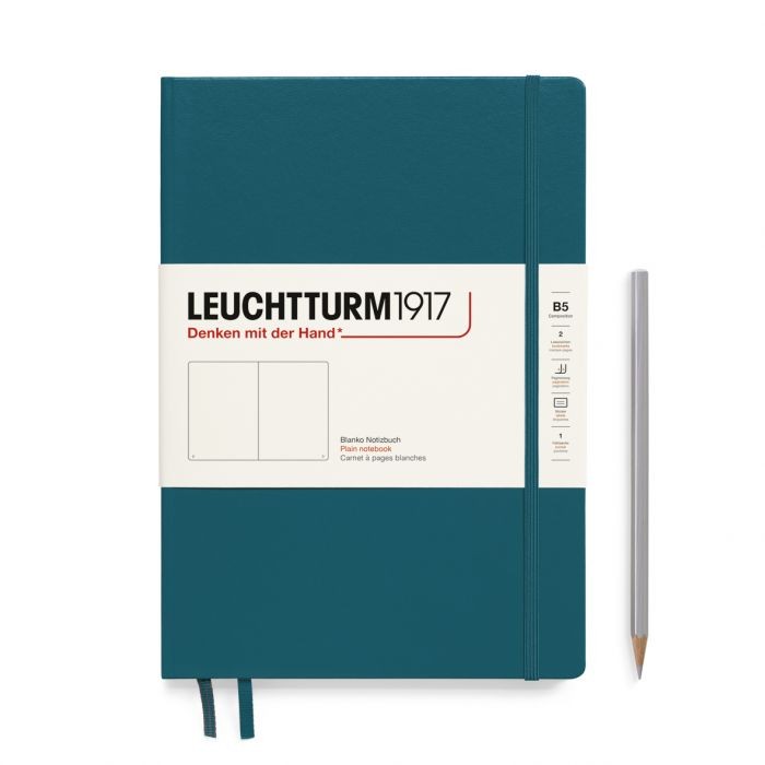 L NOTEBOOK HC B5 COMPO PLAIN PACIFIC GREEN 219p