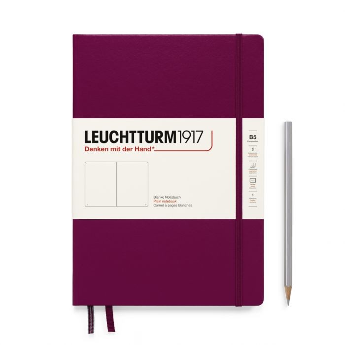 L NOTEBOOK HC B5 COMPO PLAIN PORT RED 219p