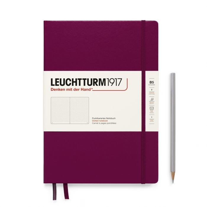 L NOTEBOOK HC B5 COMPO DOTTED PORT RED 219p